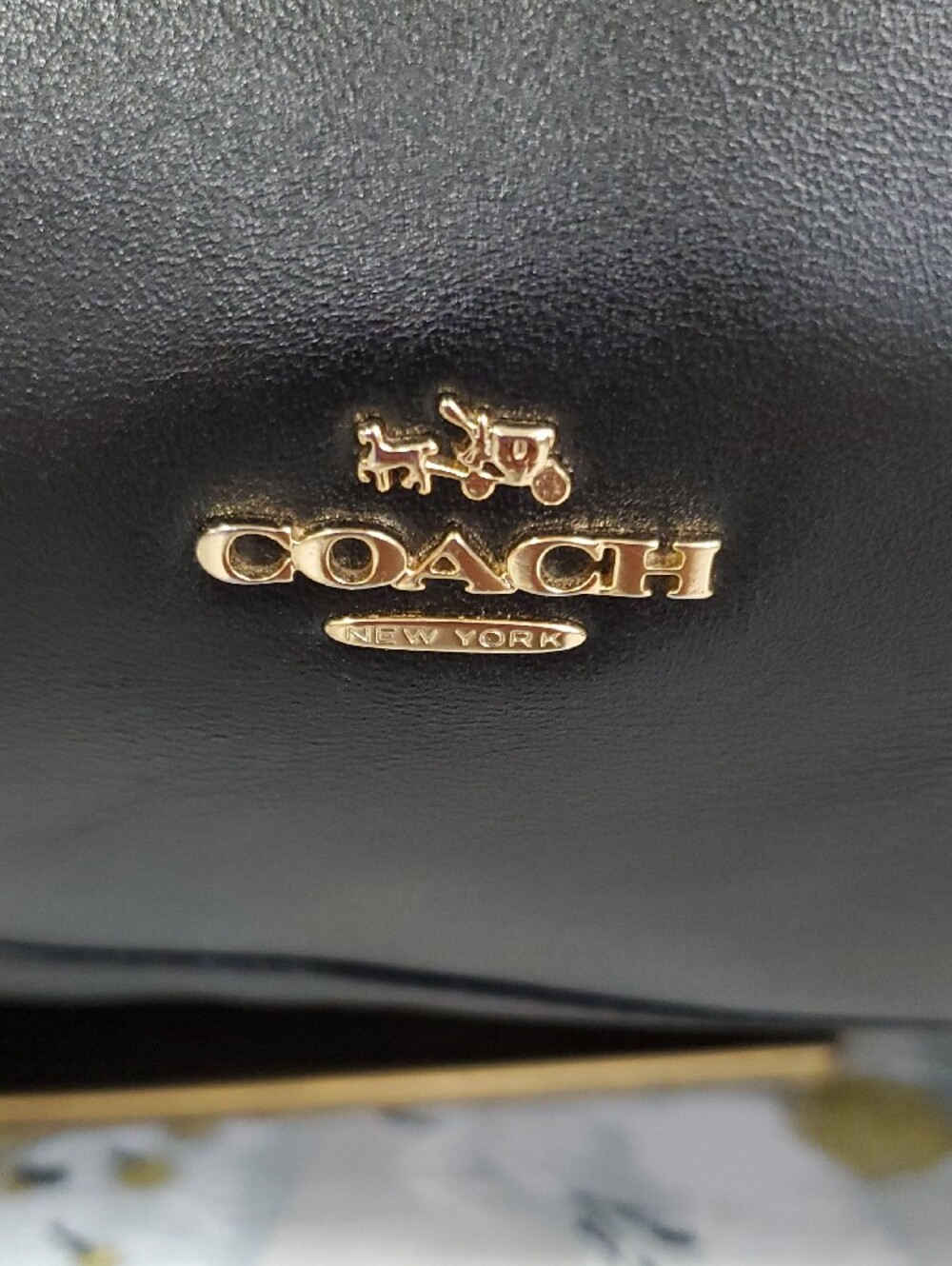 COACH Gramercy Black Leather Satchel Bag - Picture 10 of 17